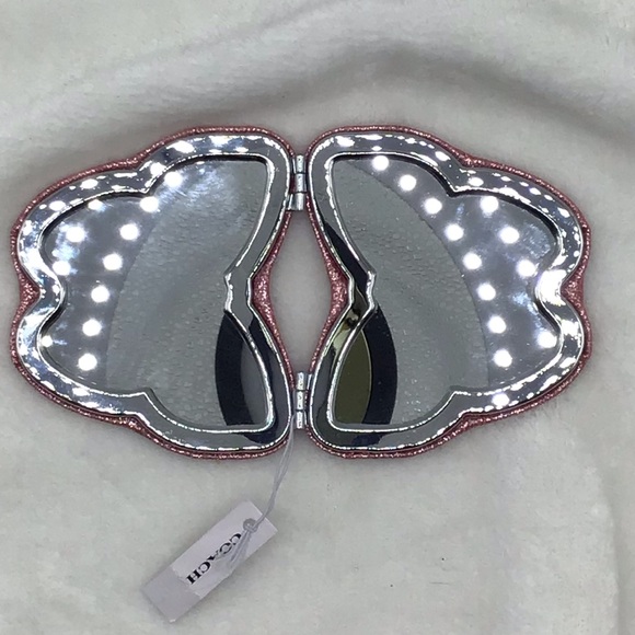 Coach Glitter Butterfly Compact Mirror nwt - Picture 3 of 4